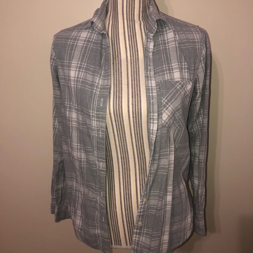 Gray Flannel Button Up